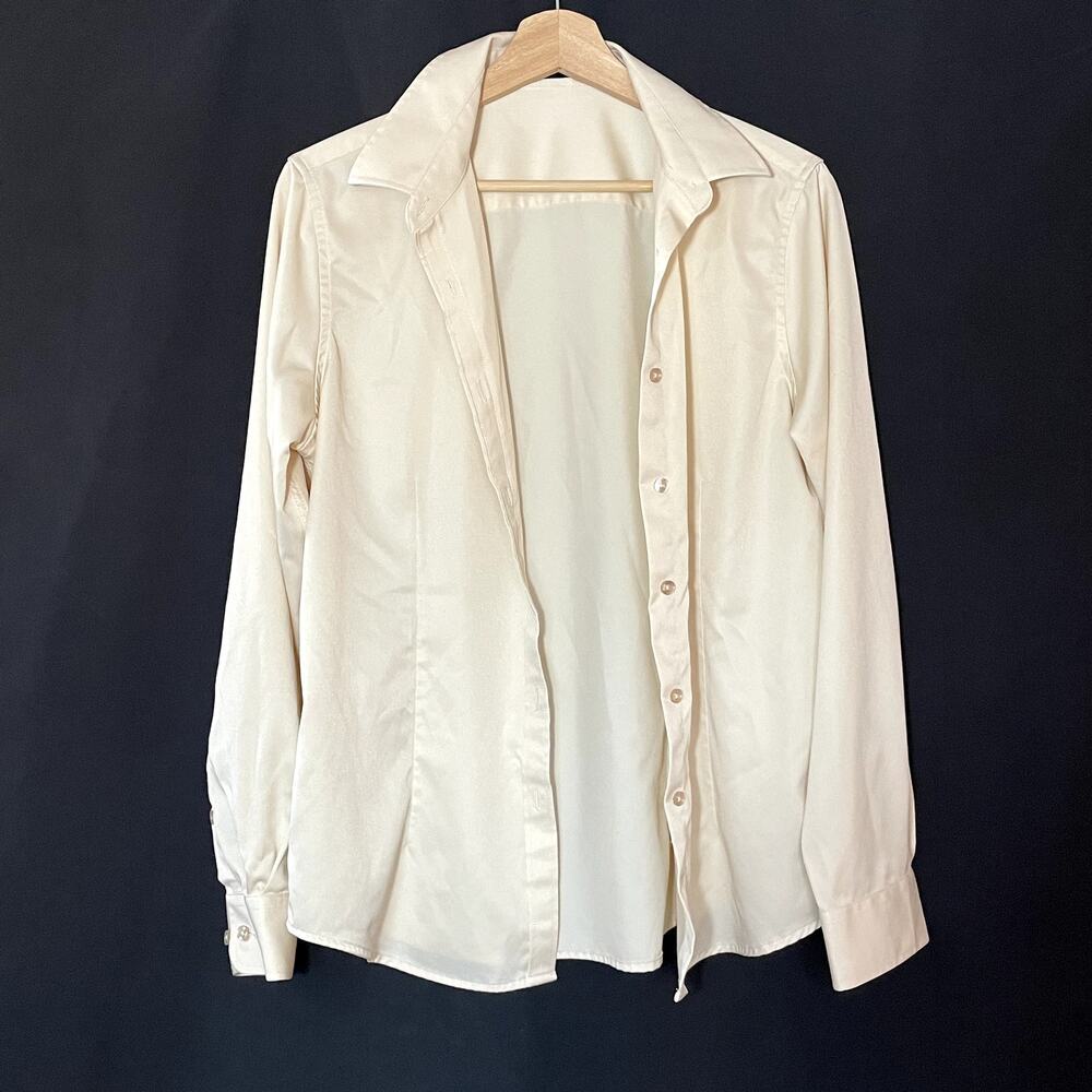 J.VER italian butter yellow men's size M dress shirt elegant button down top